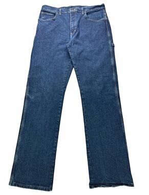 Dickies Mens Blue Denim Carpenter Jeans Pants Utility Pocket 34x34 Workwear